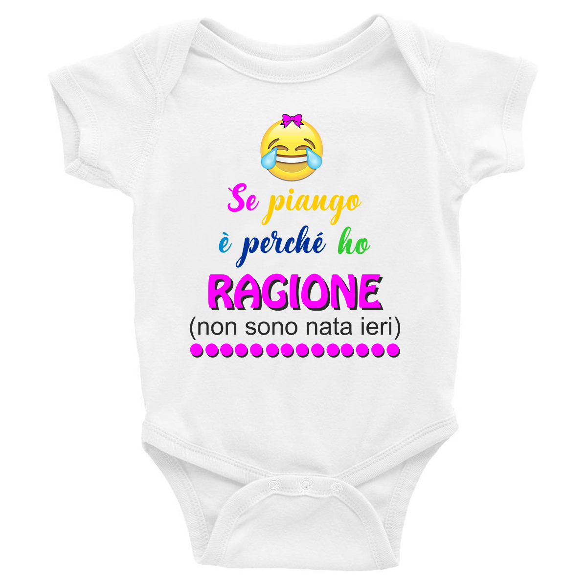 Body Neonato Femminuccia Se piango è perché ho ragione non sono nata ieri